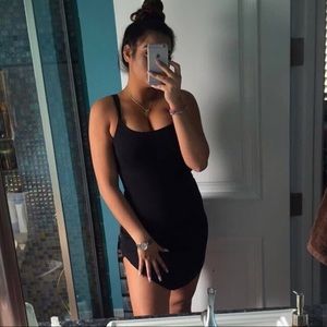 Black tight dress